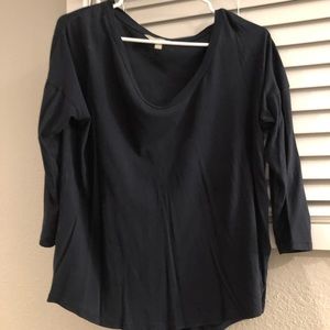 Banana Republic Navy 3/4 length shirt